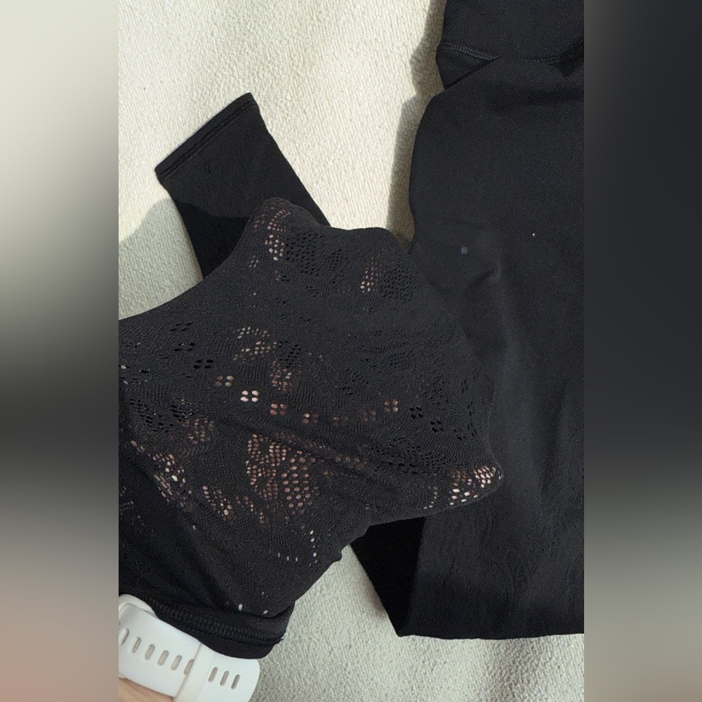 Lululemon Black Sheer Print Leggings